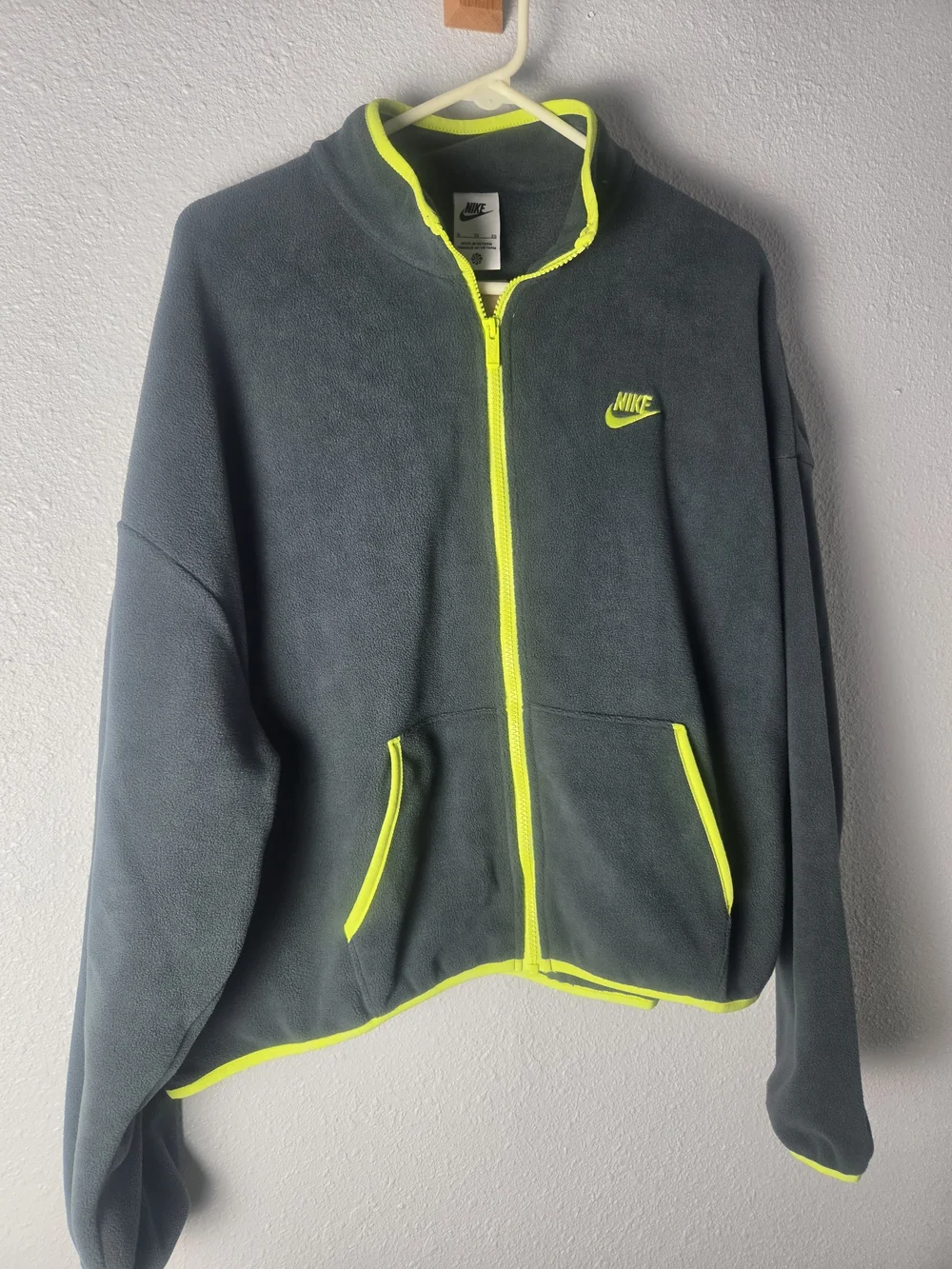 Nike Women's Size XL Club Full Zip Loose Fit Fleece Track Jacket HV2730-390 NWT